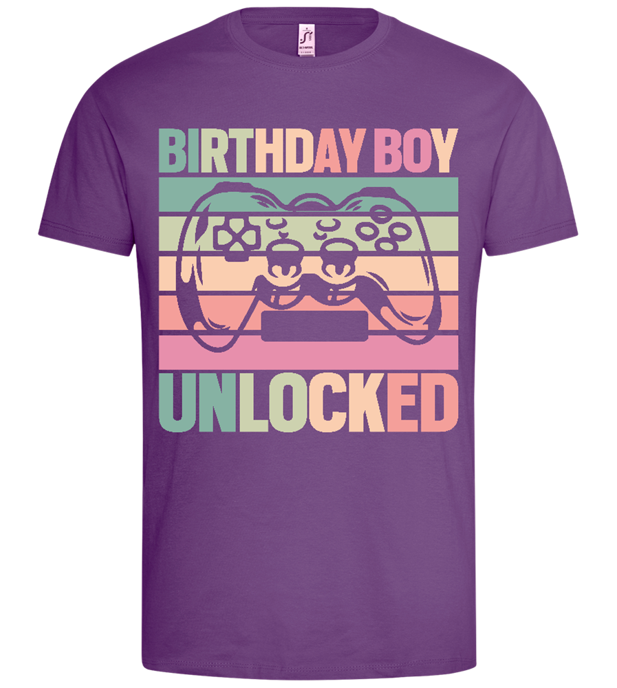 Unlocked Birthday Boy Design - Premium men's t-shirt_LIGHT PURPLE_front