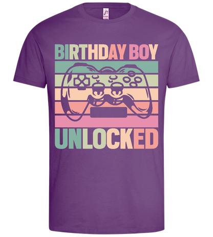 Unlocked Birthday Boy Design - Premium men's t-shirt_LIGHT PURPLE_front