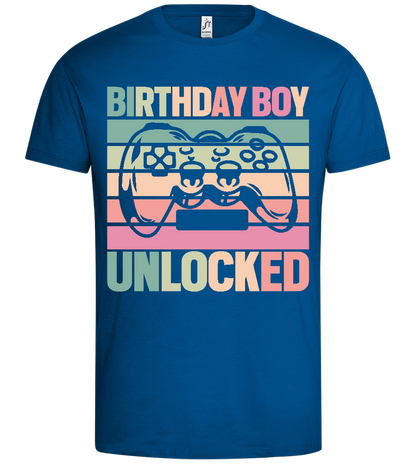 Unlocked Birthday Boy Design - Premium men's t-shirt_ROYAL_front