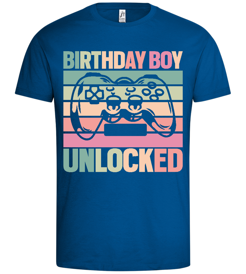 Unlocked Birthday Boy Design - Premium men's t-shirt_ROYAL_front