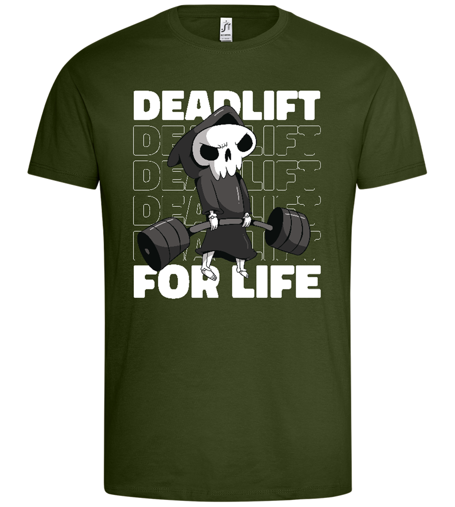 Deadlift for Life Design - Premium men's t-shirt_ARMY_front