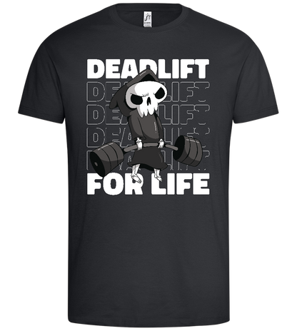 Deadlift for Life Design - Premium men's t-shirt_DARK GRAY_front