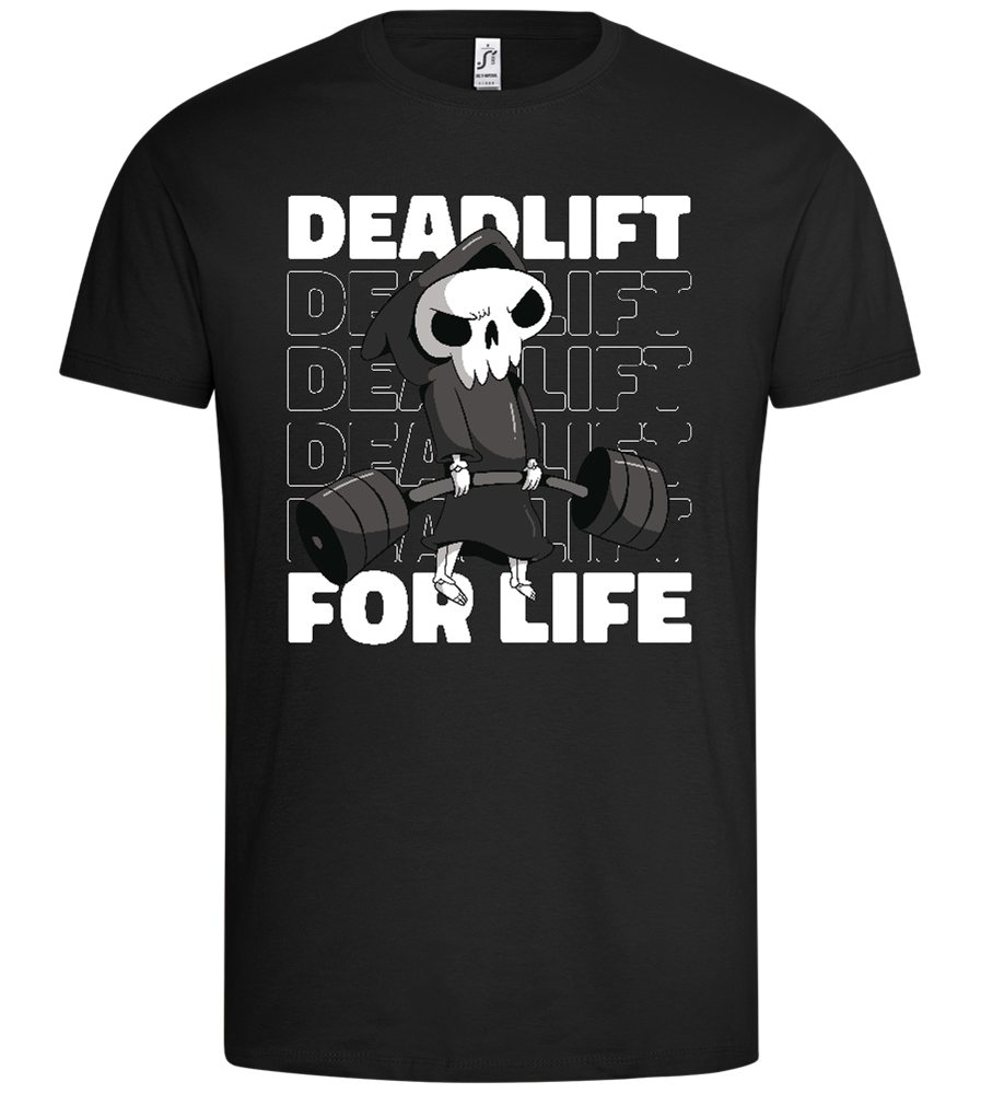 Deadlift for Life Design - Premium men's t-shirt_DEEP BLACK_front