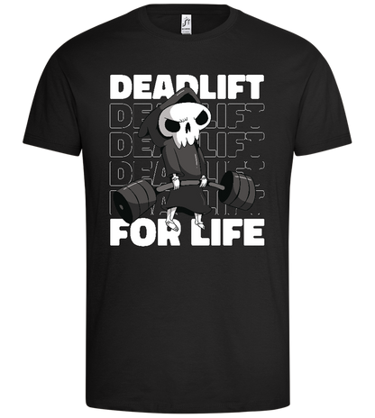 Deadlift for Life Design - Premium men's t-shirt_DEEP BLACK_front