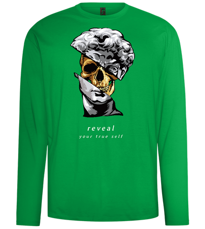 Reveal Your True Self Design - Comfort men's long sleeve t-shirt_MEADOW GREEN_front