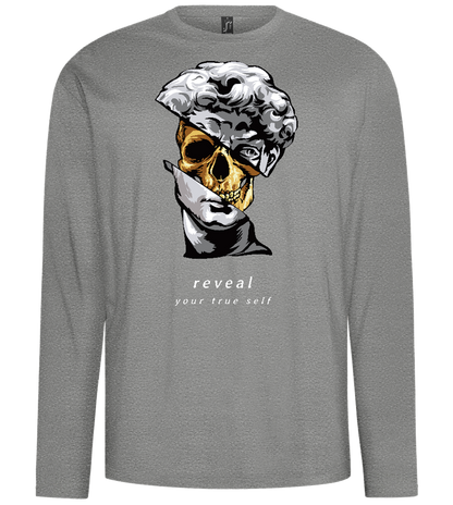 Reveal Your True Self Design - Comfort men's long sleeve t-shirt_ORION GREY_front