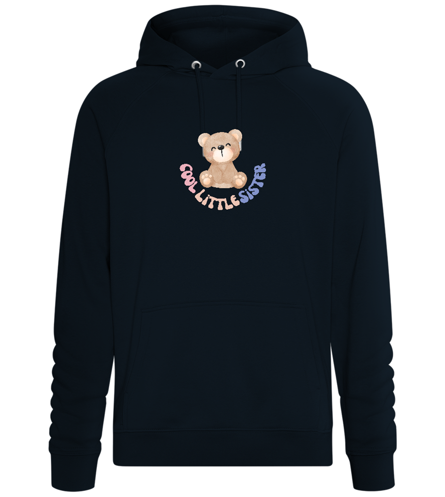 Cool Little Sister Teddy Bear Design - Comfort unisex hoodie_BLACK_front