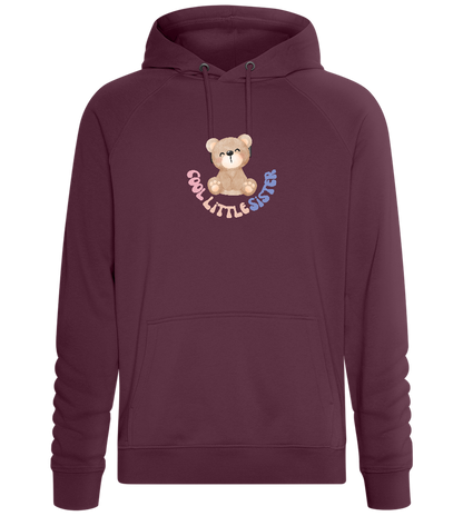 Cool Little Sister Teddy Bear Design - Comfort unisex hoodie_BORDEAUX_front