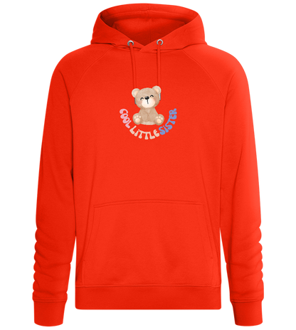 Cool Little Sister Teddy Bear Design - Comfort unisex hoodie_BURNT ORANGE_front