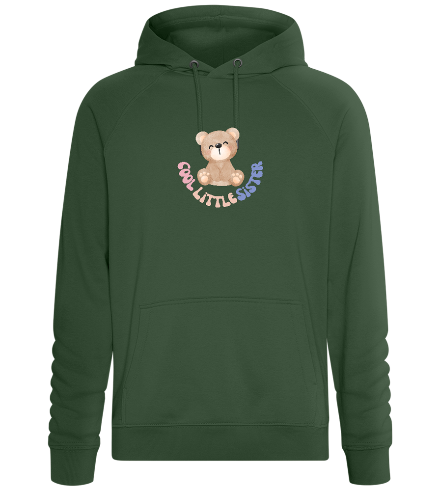 Cool Little Sister Teddy Bear Design - Comfort unisex hoodie_GREEN BOTTLE_front