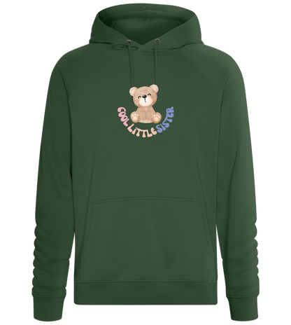 Cool Little Sister Teddy Bear Design - Comfort unisex hoodie_GREEN BOTTLE_front