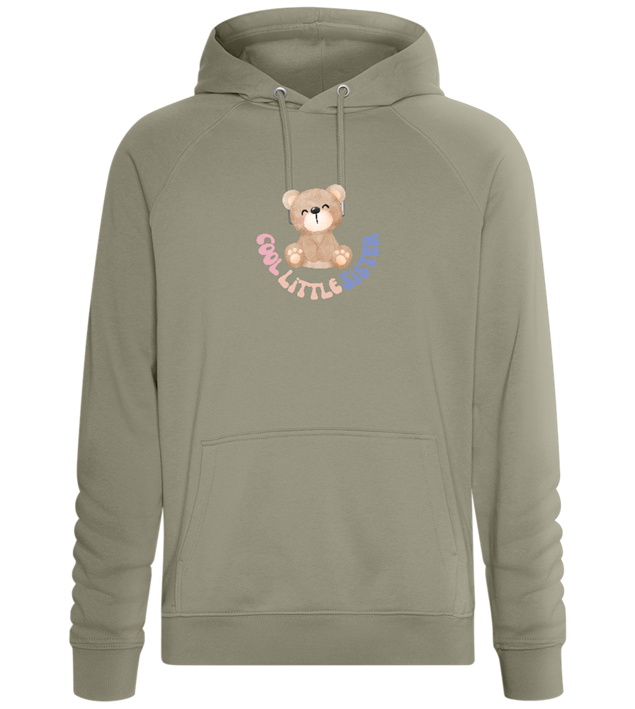 Cool Little Sister Teddy Bear Design - Comfort unisex hoodie_KHAKI_front