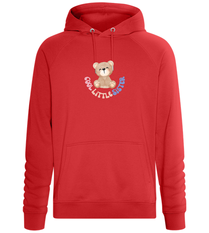 Cool Little Sister Teddy Bear Design - Comfort unisex hoodie_RED_front