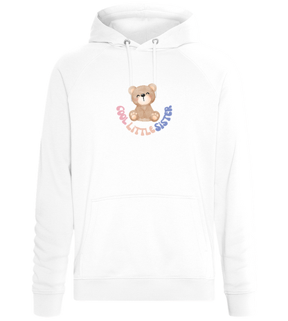 Cool Little Sister Teddy Bear Design - Comfort unisex hoodie_WHITE_front