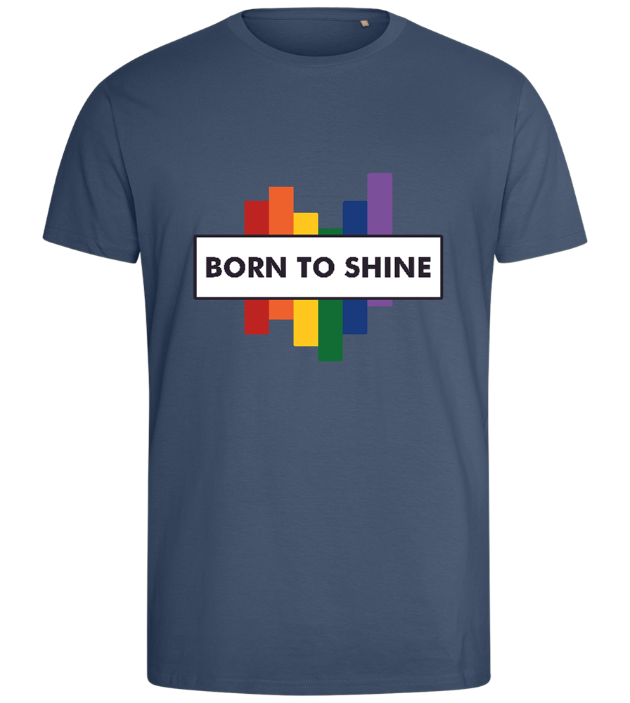 Born to Shine Design - Comfort men's fitted t-shirt_DENIM_front