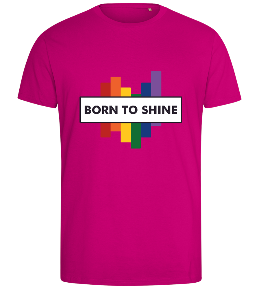 Born to Shine Design - Comfort men's fitted t-shirt_FUCHSIA_front