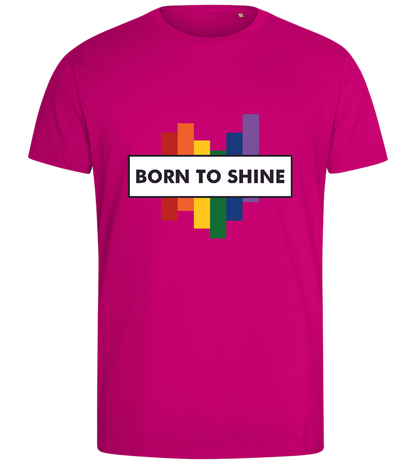 Born to Shine Design - Comfort men's fitted t-shirt_FUCHSIA_front