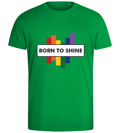 Born to Shine Design - Comfort men's fitted t-shirt_MEADOW GREEN_front