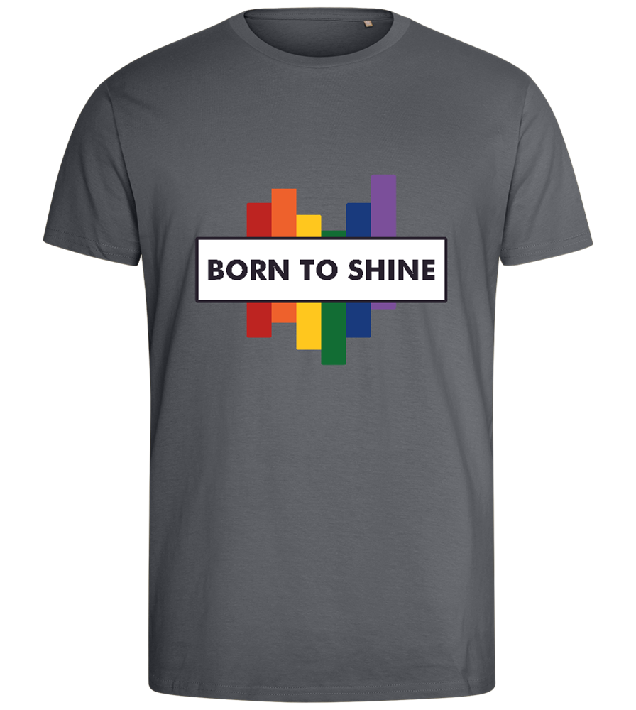 Born to Shine Design - Comfort men's fitted t-shirt_MOUSE GREY_front