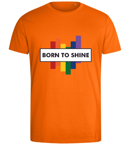 Born to Shine Design - Comfort men's fitted t-shirt_ORANGE_front