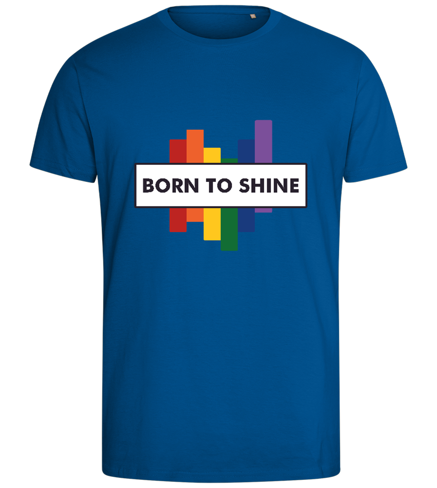 Born to Shine Design - Comfort men's fitted t-shirt_ROYAL_front