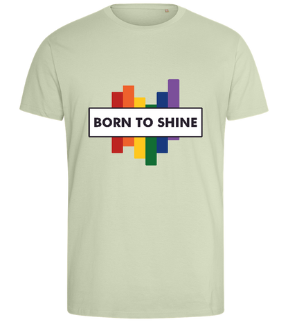 Born to Shine Design - Comfort men's fitted t-shirt_SILESTONE_front