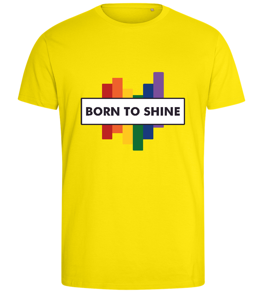 Born to Shine Design - Comfort men's fitted t-shirt_YELLOW_front