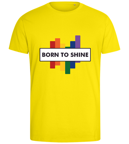 Born to Shine Design - Comfort men's fitted t-shirt_YELLOW_front