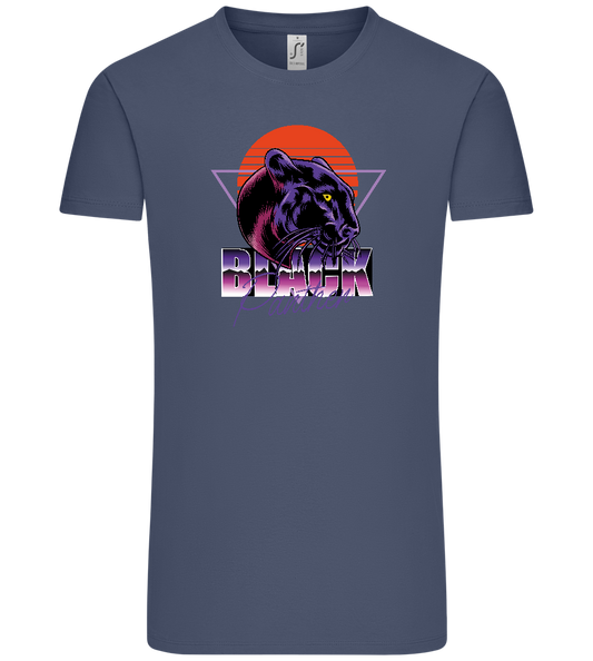 Retro Panther 3 Design - Premium men's t-shirt_DENIM_front