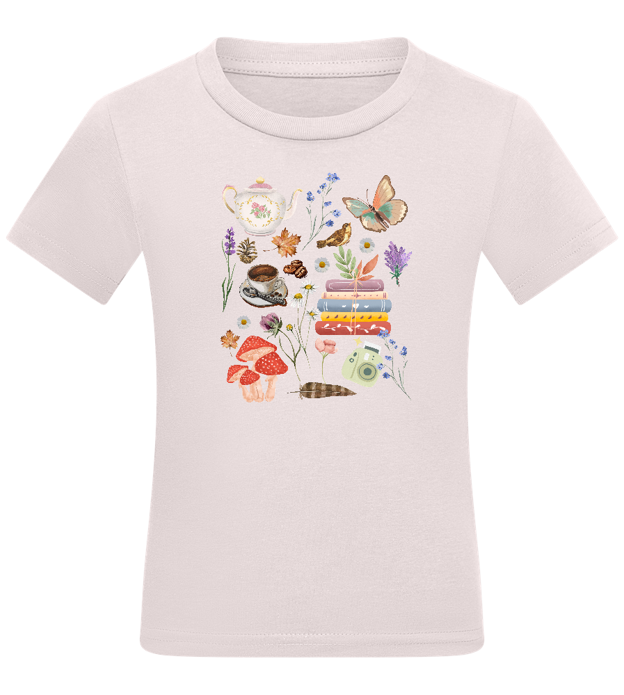 Autumn Vibes Design - Comfort kids fitted t-shirt_LIGHT PINK_front