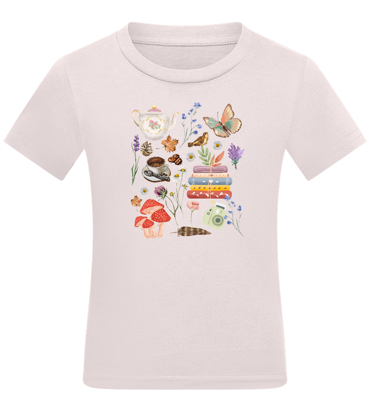 Autumn Vibes Design - Comfort kids fitted t-shirt_LIGHT PINK_front