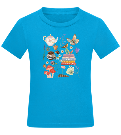 Autumn Vibes Design - Comfort kids fitted t-shirt_TURQUOISE_front