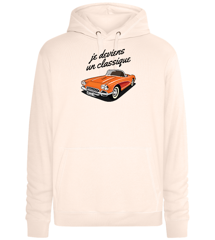 Becoming A Classic Design - Premium unisex hoodie_LIGHT PEACH ROSE_front