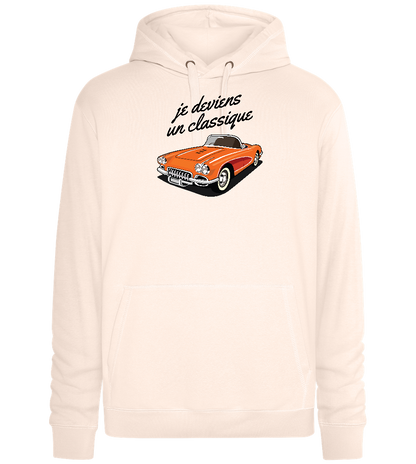 Becoming A Classic Design - Premium unisex hoodie_LIGHT PEACH ROSE_front