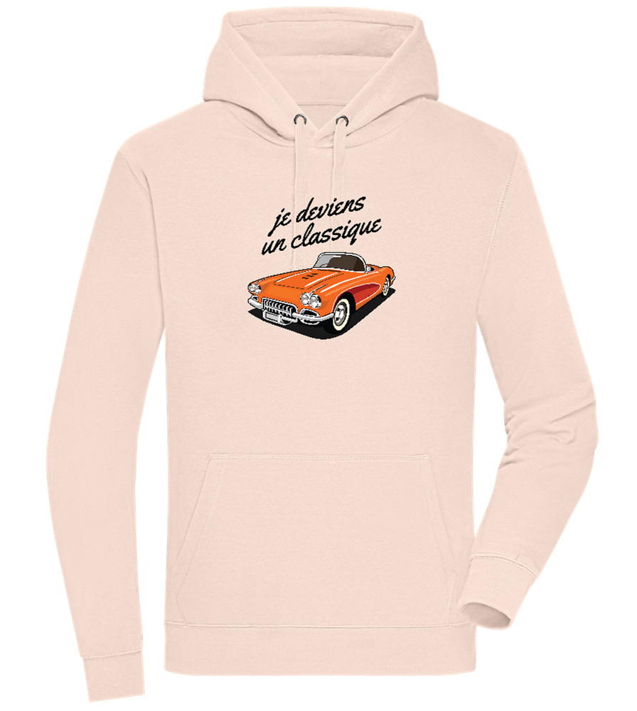 Becoming A Classic Design - Premium unisex hoodie_LIGHT PEACH ROSE_front