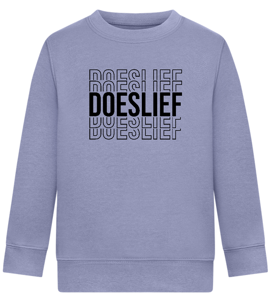 Doeslief Tekst Design - Comfort Kids Sweater_BLUE_front