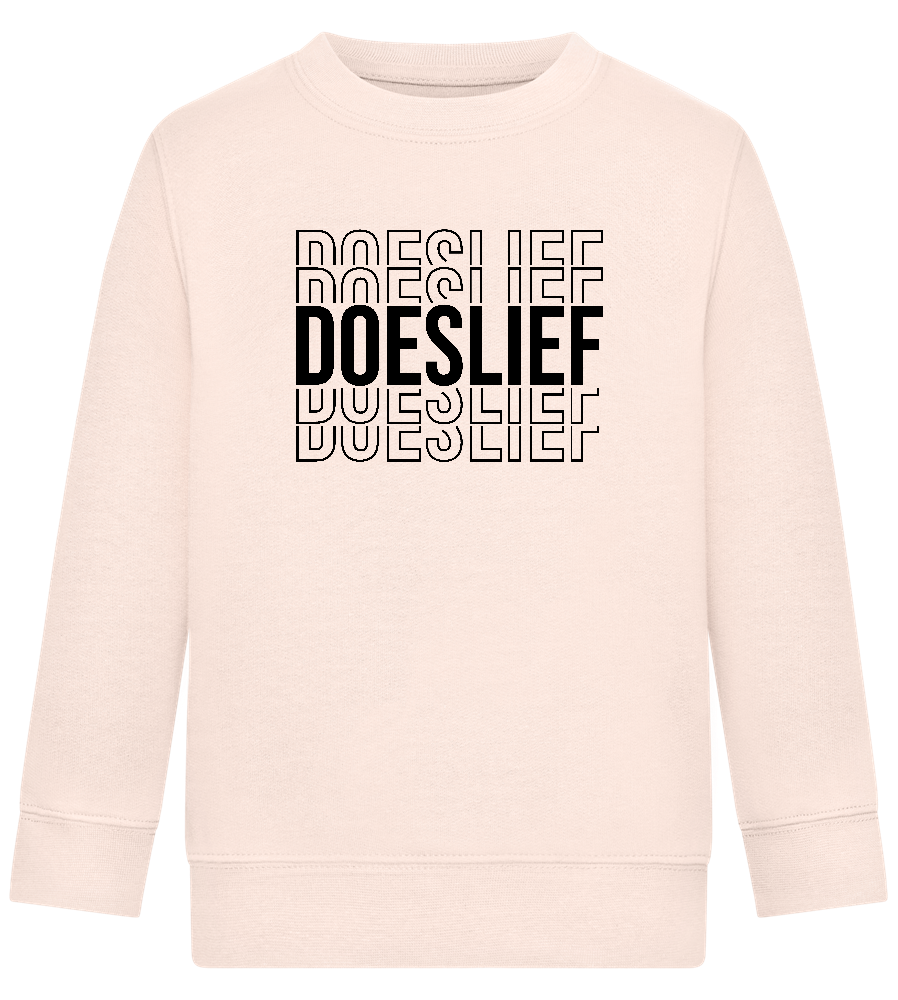 Doeslief Tekst Design - Comfort Kids Sweater_LIGHT PEACH ROSE_front