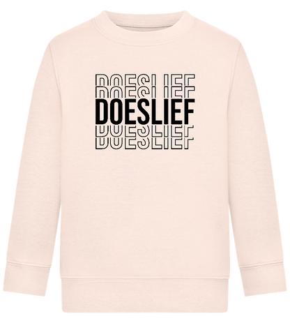 Doeslief Tekst Design - Comfort Kids Sweater_LIGHT PEACH ROSE_front