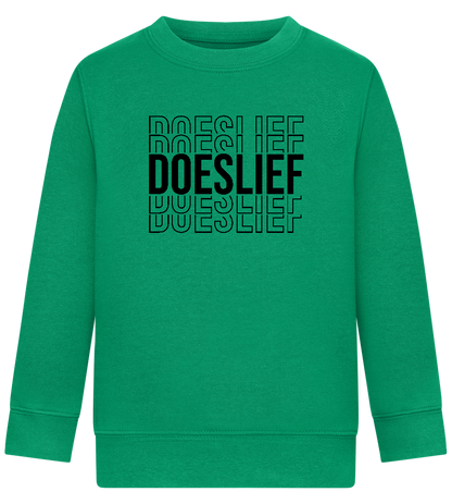 Doeslief Tekst Design - Comfort Kids Sweater_MEADOW GREEN_front