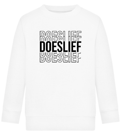 Doeslief Tekst Design - Comfort Kids Sweater_WHITE_front