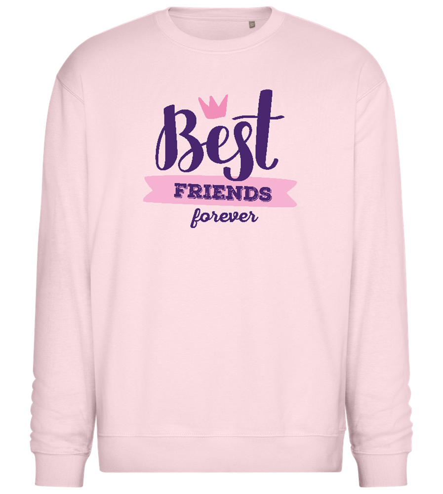 BFF Crown Design - Comfort Essential Unisex Sweater_LIGHT PEACH ROSE_front