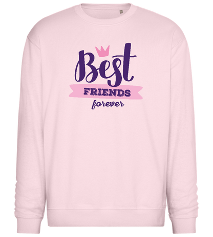 BFF Crown Design - Comfort Essential Unisex Sweater_LIGHT PEACH ROSE_front