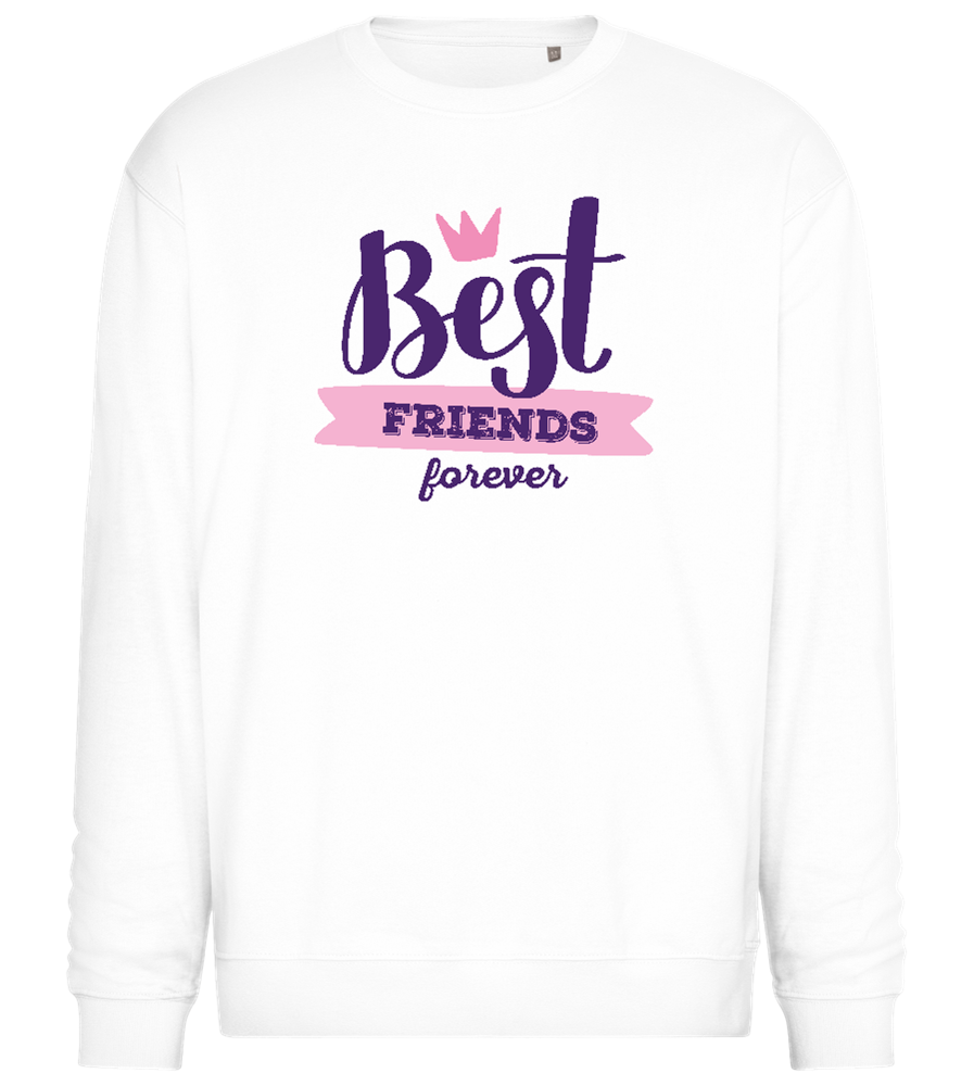 BFF Crown Design - Comfort Essential Unisex Sweater_WHITE_front