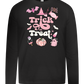 Pink Trick or Treat Design - Premium kids long sleeve t-shirt_DEEP BLACK_front