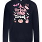 Pink Trick or Treat Design - Premium kids long sleeve t-shirt_FRENCH NAVY_front