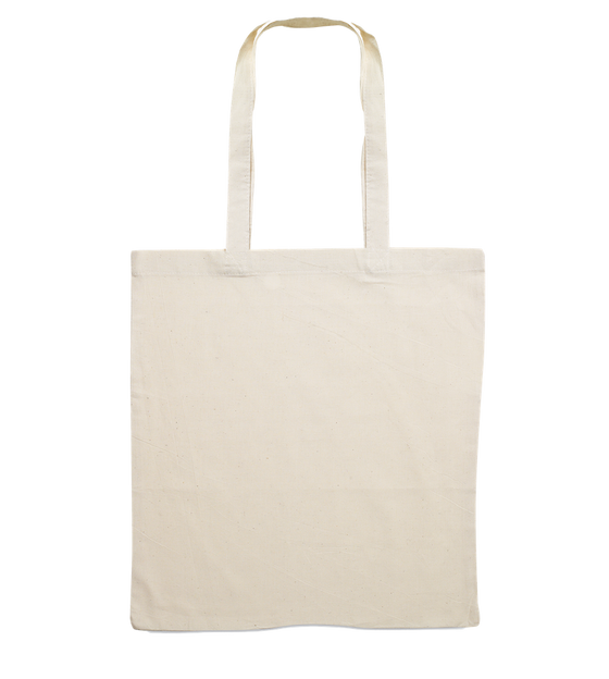 Premium cotton tote bag_BEIGE_front