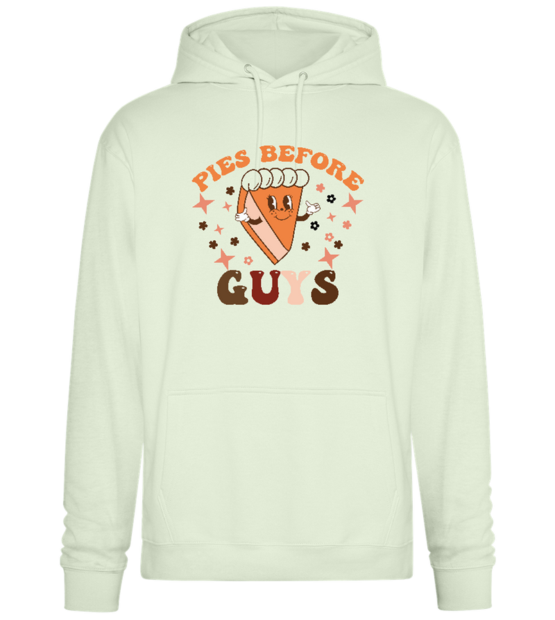 Pies Before Guys Sparkle Design - Premium Essential Unisex Hoodie_CREAMY GREEN_front