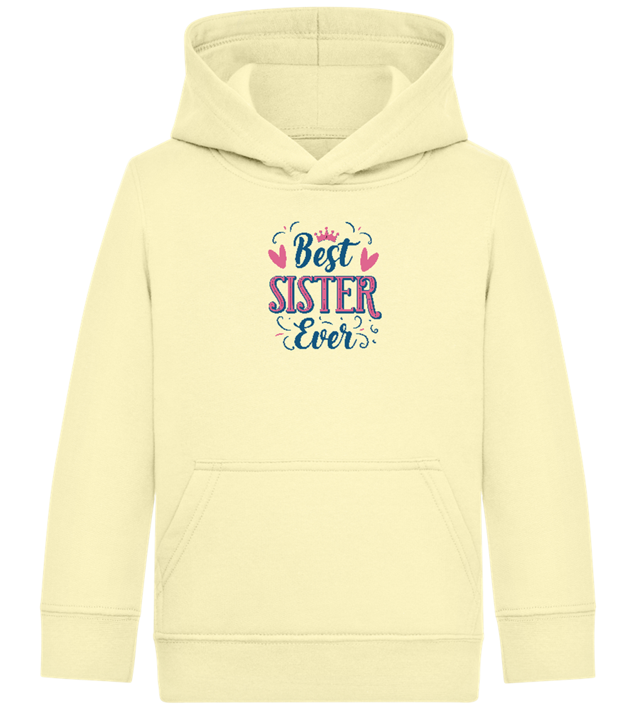 Best Sister Design - Comfort Kids Hoodie_AMARELO CLARO_front