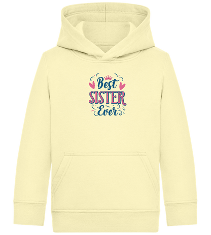 Best Sister Design - Comfort Kids Hoodie_AMARELO CLARO_front