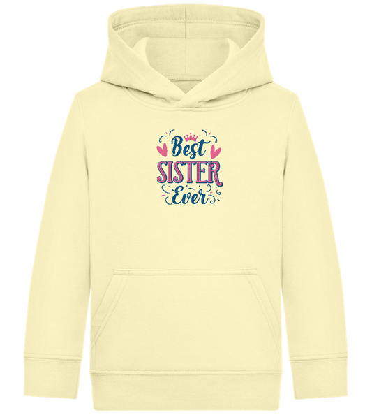 Best Sister Design - Comfort Kids Hoodie_AMARELO CLARO_front